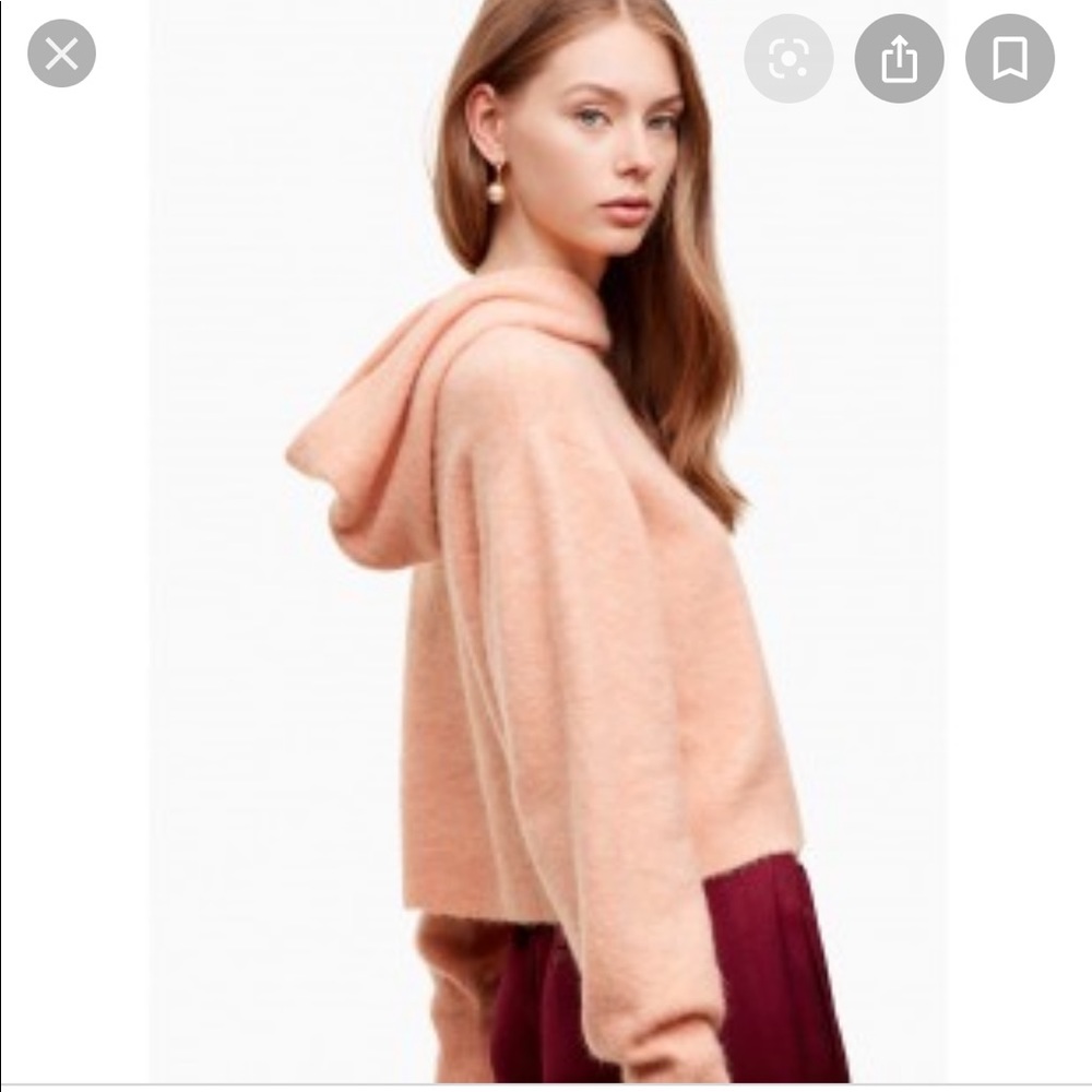 Little Moon Pink Hooded Sweater